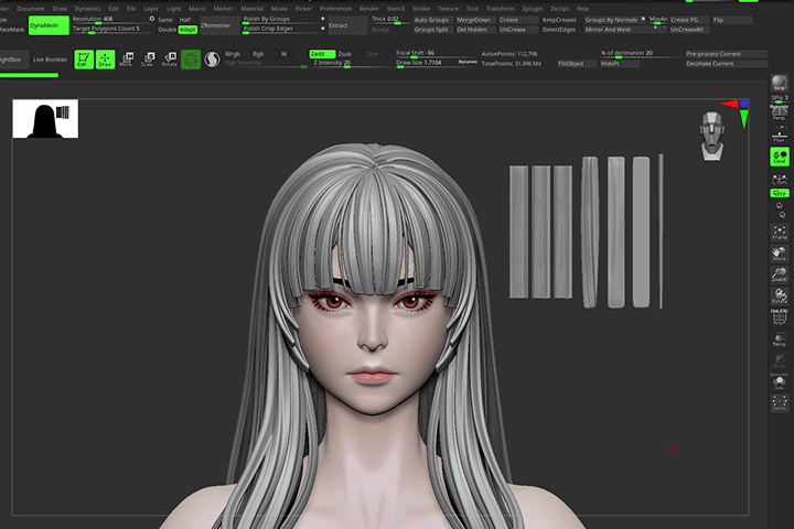 Fantasy Style Stylized Character Modeling Compression Workflow-08.gif